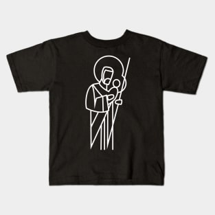 Saint Joseph digital minimal illustration Kids T-Shirt